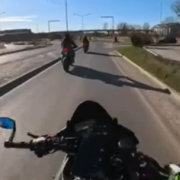 Шокирующее ДТП в Резекне: мотоцикл вышел из-под контроля (ВИДЕО)