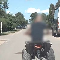 Пьяный отец года! С ребёнком на квадроцикле устроил погоню в Бауске (видео)