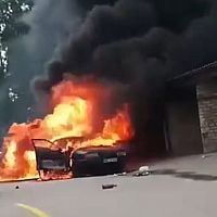 Газовал, газовал и догазовался: короткая ВИДЕО-история сгоревшего авто