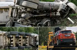 Фура опрокинулась после столкновения с Opel: обоих водителей увезли в больницу