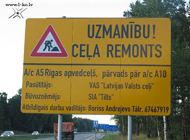 LVC: Visā valsts teritorijā turpinās ceļu remontdarbi, autovadītājiem jārēķinās ar satiksmes ierobežojumiem