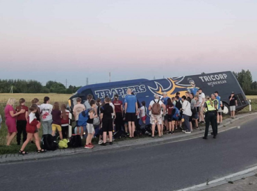 В Литве в аварию попал автобус с детской спортивной командой из Латвии