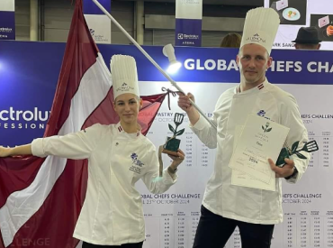 Латвийская команда добилась признания в конкурсе Global Chef Challenge: за зелёное мышление