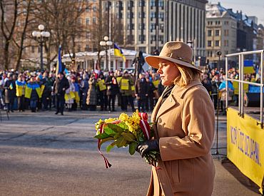 Siliņa: Ukrainas cīņa trīs gadu garumā parādījusi, ka Krieviju var uzvarēt