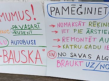 Ждут дорожного ремонта с 1980-х годов: жители Барбеле вышли на протест из-за отмены реконструкции дороги P87
