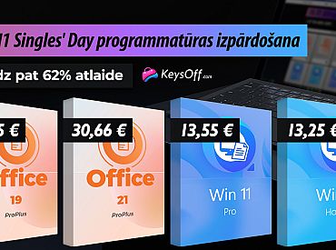 Распродажа в День одиночек: получите Office 2021 Pro на всю жизнь при единовременной оплате 30 евро! Оригинальная WinOS 11 по невероятной цене!