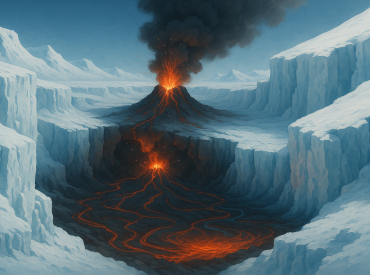 Под Антарктидой нашли действующий вулкан — и он топит лёд изнутри