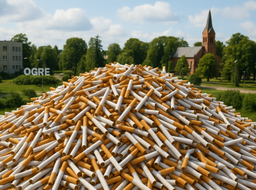 В Огре задержан мужчина с 320 тысячами нелегальных сигарет