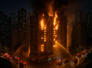 Пожар в Гонконге унес жизни 44 человек, почти 300 пропали без вести