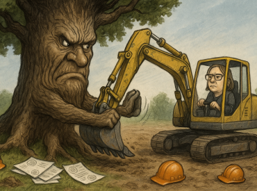 Бывшую главу стройотдела Марупе судят за «убийство» дуба-гиганта