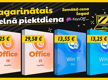 Расширенная распродажа Keysoff Black Friday: оригинальная Windows 11 и MS Office 2021 всего от €13 — лучшая цена в 2025 году!