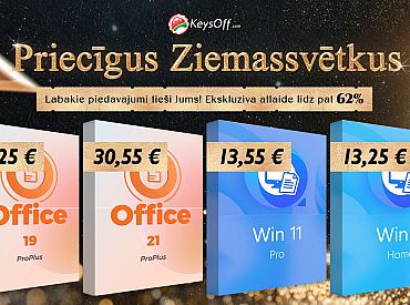 Ātrākais Ziemassvētku veikals:Nopērc Office 2021 Pro par vienu reizi – tikai 30,55 € un lieto Word, Excel un PowerPoint visu mūžu!