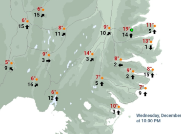 Пока Европа мёрзла, в Исландии в Сочельник было почти +20