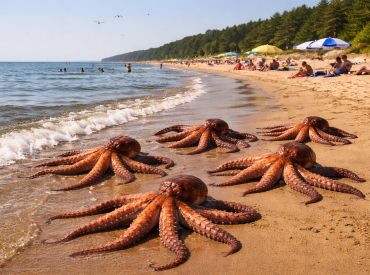 Осьминоги добрались до Северного моря. Следующая остановка — Юрмала?