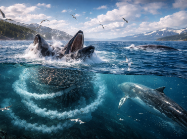 Киты начали делиться едой? Неожиданное открытие в потеплевшем океане