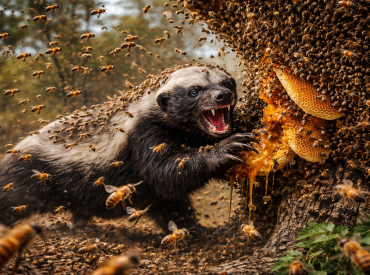 Почему медоеду плевать на тысячи пчёл: у природы оказался жёсткий ответ