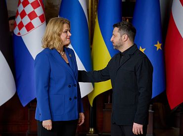 Доклад Силини: премьер подчеркнула работу Латвии в Совете Безопасности ООН и помощь Украине