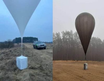 Литовские службы перехватили восемь шаров из Белоруссии: один долетел до полигона