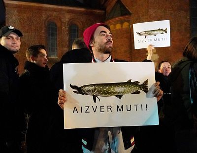 А также не Швейцария: народ удивила женщина с табличкой о России на митинге