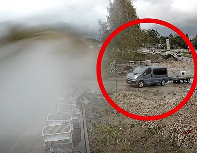 Рассчитал всё, но не учел камеры: водитель хитро выкинул стиральную машину (ВИДЕО)