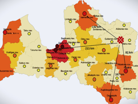 Где в Латвии не выжить: реформа больниц привела к появлению карты мест, куда неотложка не успеет
