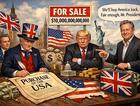 А деньжат хватит? Европе поступило предложение «выкупить» США как бывшую британскую колонию