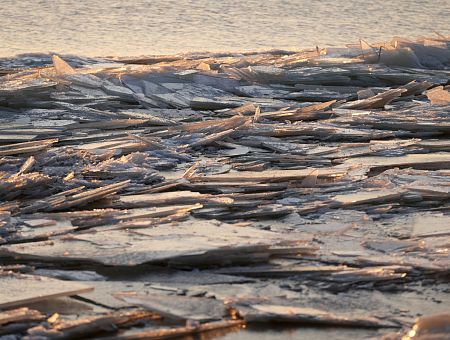 Рижский залив покрывается льдом; может ли он замёрзнуть совсем?
