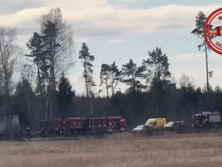 Тяжелое ДТП на Лиепайском шоссе: пострадали пять грузовиков. ВИДЕО