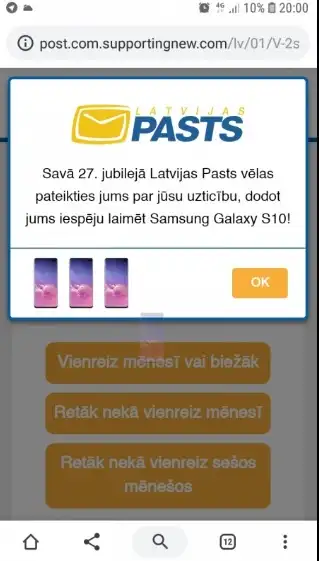 «Latvijas pasts» brīdina par krāpniekiem