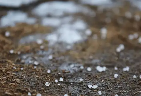 Сегодня в Латвии шел град (ФОТО)