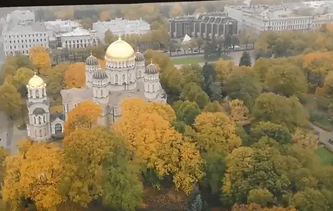 Осенняя  Рига с высоты 26 этажа отеля «Редиссон» (ВИДЕО)