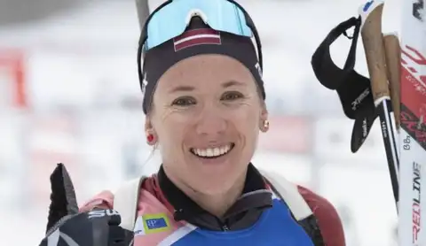 Латвийская биатлонистка Байба Бендика стала чемпионкой Европы