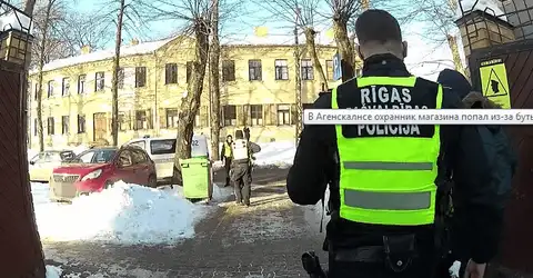 ЧП в Агенскалнсе: вооруженное нападение на охранника магазина