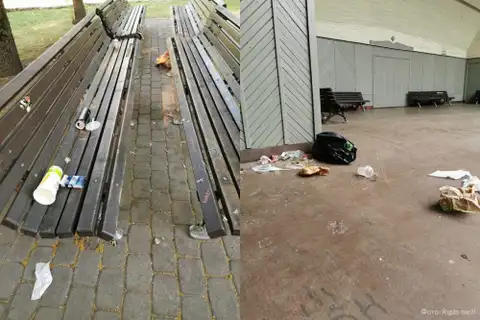 Aptur solu novākšanu Vērmanes dārzā