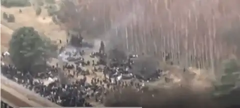 Мигранты из Белоруссии прорвались через границу в Польшу (ВИДЕО)
