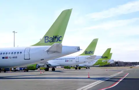 Самолет airBaltic вернулся в аэропорт из-за проблем с шасси