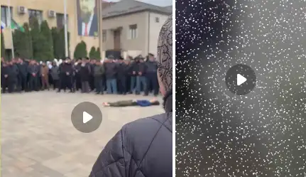В Чечне тело убитого подростка выставили на площади и созвали митинг (ВИДЕО 18+)