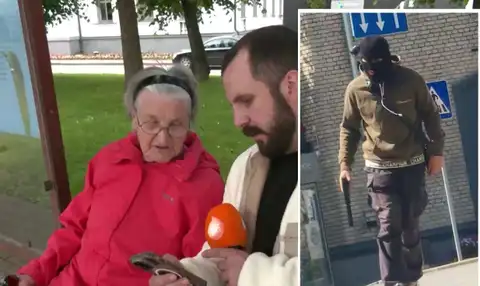 На дай Бог такого встретить! Мужчина в маске и с предметом, похожим на оружие, напугал жителей