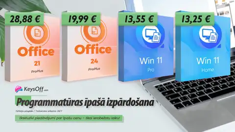 Vairs nemaksājiet pilnu cenu par PC jauninājumiem: oriģinālas MS Office 2024 Pro un Windows 11 Pro atslēgas no 13,55 € — bez abonementa