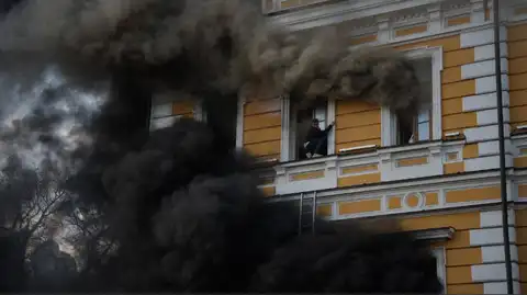 Россия ударила дроном по Национальной академии наук Украины (ФОТО, ВИДЕО)