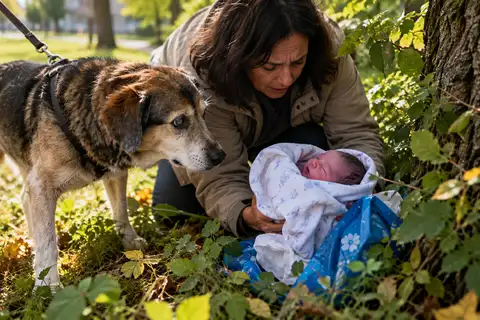 14-летняя собака не дала хозяйке уйти. Когда женщина заглянула под дерево, её охватил ужас!