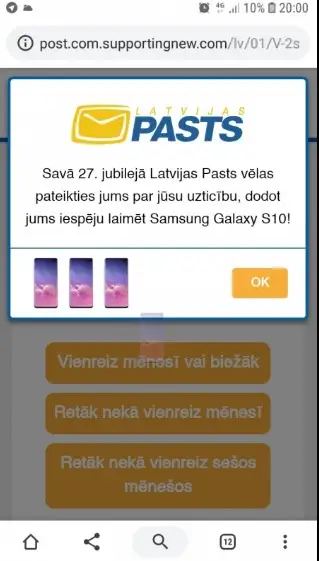 «Latvijas pasts» brīdina par krāpniekiem