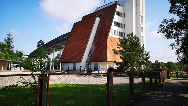 На бобслейной трассе в Сигулде вспыхнул пожар. ФОТО. ВИДЕО