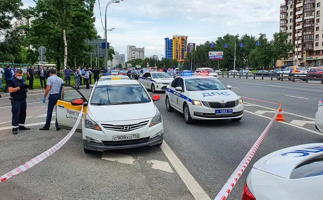 Перестрелка полицейских с таксистом на Ленинском проспекте в Москве (видео)