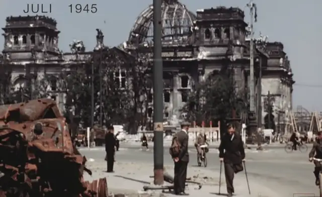 Как выглядел Берлин в июле 1945 (в цвете и HD 1080p)