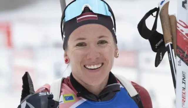 Латвийская биатлонистка Байба Бендика стала чемпионкой Европы