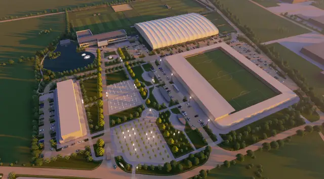 Riga FC tiekas ar Babītes novada pašvaldību un prezentē 50 miljonus vērto sporta kompleksa būvniecības projektu