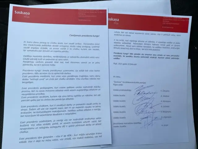 «Saskaņas» Rīgas nodaļa aicina Levitu rosināt atlaist valdību