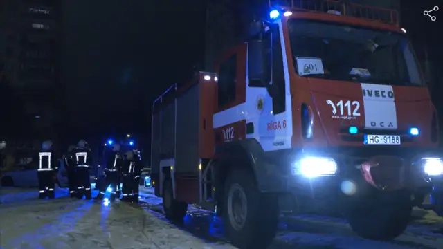 У Румбулы горит жилой дом