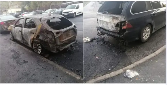 Ночью в Иманте сгорели два автомобиля: местные уверены, что это поджог (ФОТО, ВИДЕО)
